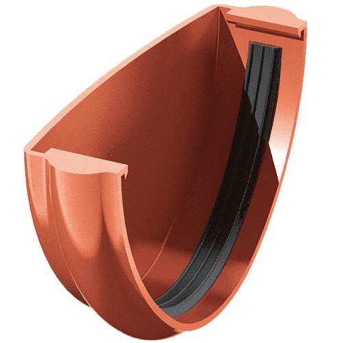 Купить Заглушка желоба Технониколь ПВХ D125/82 мм красная по низкой цене