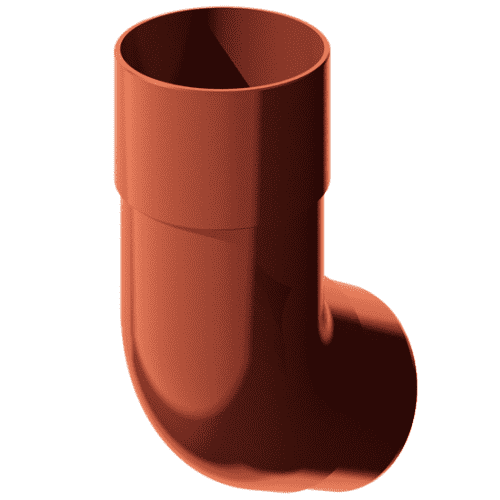 Купить Колено трубы Технониколь ПВХ D125/82 мм угол 108 градусов красное по низкой цене