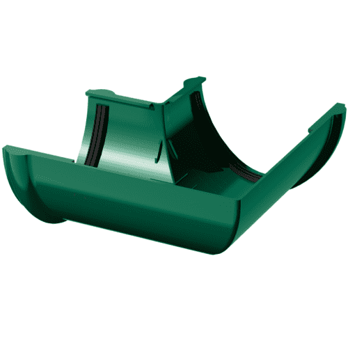 Купить Угол желоба Технониколь ПВХ D125/82 мм 90 градусов универсальный зеленый по низкой цене