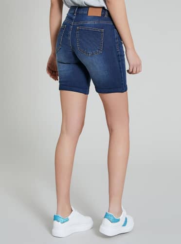 Купить Шорты-бермуды Piazza Italia джинсовые, темно-синие по низкой цене