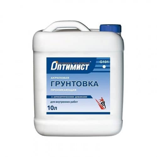 Купить Грунтовка Оптимист G101 проникающая 10 л по низкой цене