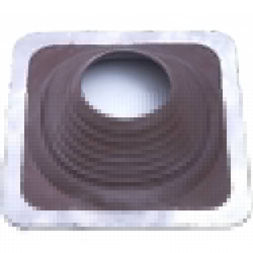 Купить Проходка Borge №10 кровельная прямая D380/760 мм с фланцем 850х850 мм коричневая по низкой цене