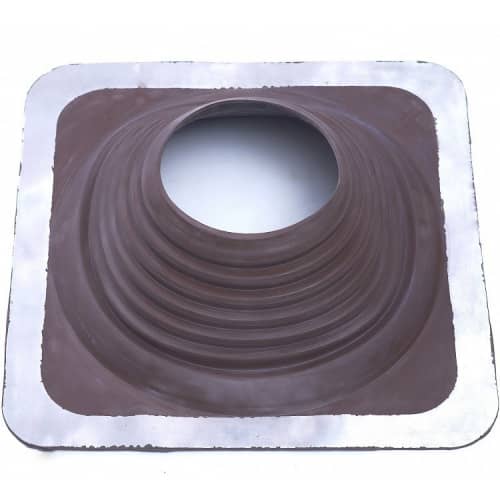 Купить Проходка Borge №11 кровельная прямая D585/1050 мм с фланцем 1200х1200 мм коричневая по низкой цене