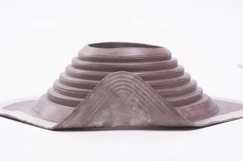 Купить Проходка Borge №11 кровельная прямая D585/1050 мм с фланцем 1200х1200 мм коричневая по низкой цене