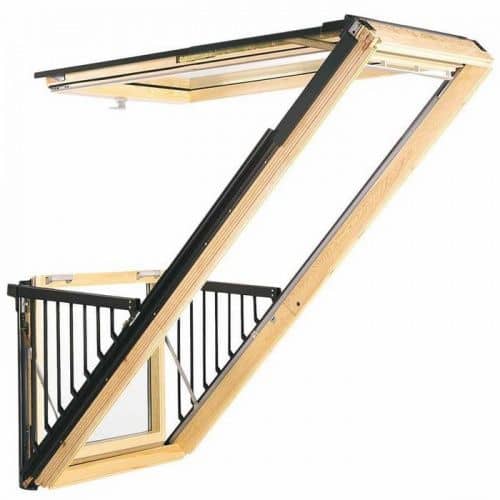 Купить Окно-балкон Velux GDL 3066 Cabrio (РK19) мансардное  940х2520 мм по низкой цене