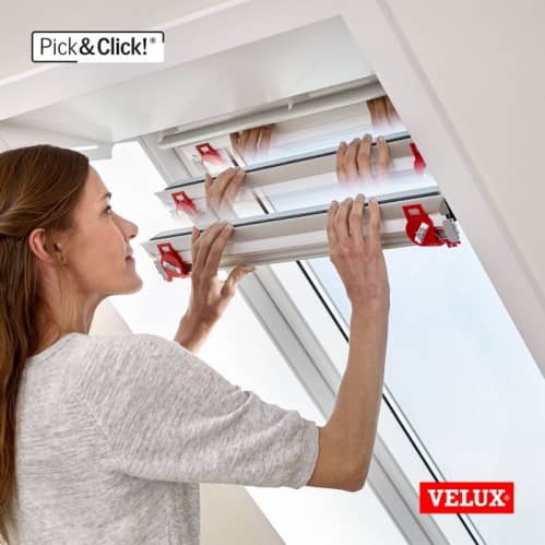 Купить Рулонная штора Velux DKL Сиеста 1085 бежевая (P06) на направляющих 94х118 см по низкой цене