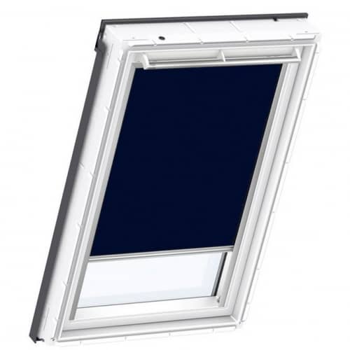 Купить Рулонная штора Velux DKL Сиеста 1100 темно-синяя (P08) на направляющих 94х140 см по низкой цене