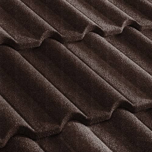Купить Черепица Metrotile Gallo композитная коричневая по низкой цене
