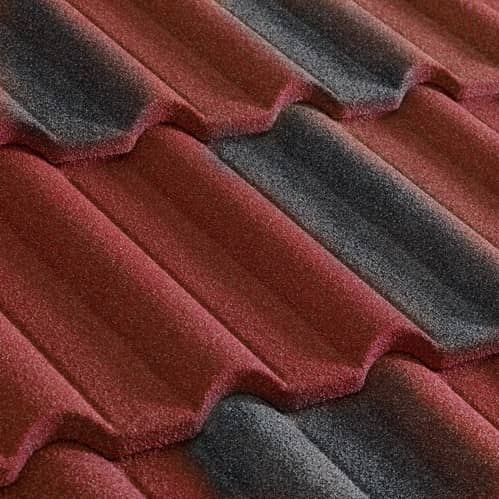 Купить Черепица Metrotile Gallo композитная красно-черная по низкой цене