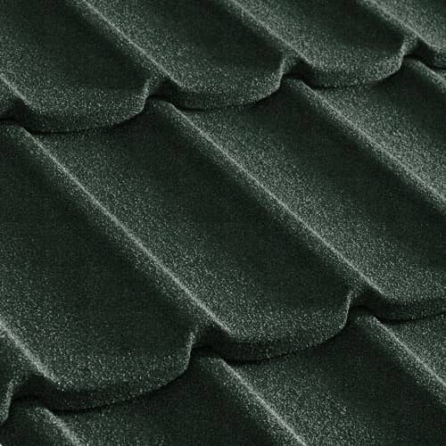 Купить Черепица Metrotile Mistral композитная темно-зеленая по низкой цене