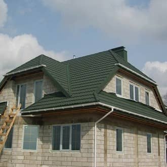 Купить Черепица Metrotile Mistral композитная темно-зеленая по низкой цене
