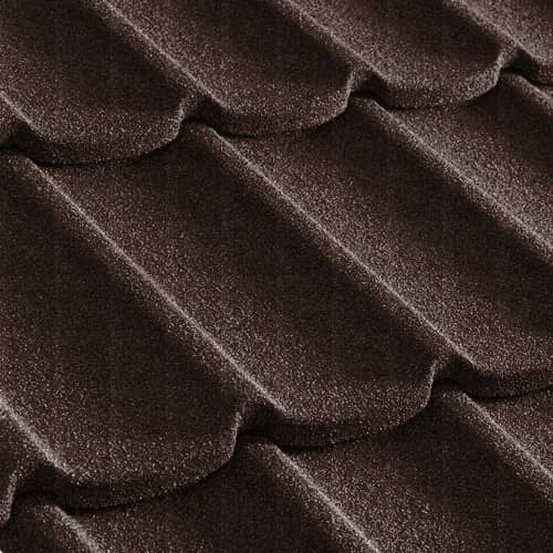 Купить Черепица Metrotile Mistral композитная коричневая по низкой цене