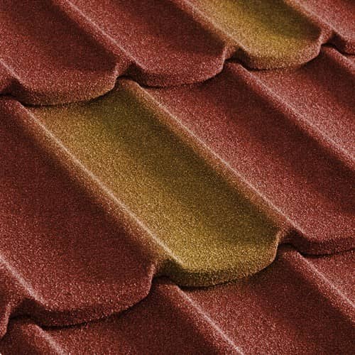 Купить Черепица Metrotile Mistral композитная красно-желтая по низкой цене