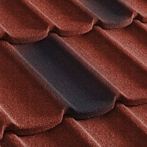Купить Черепица Metrotile Mistral композитная красно-черная по низкой цене