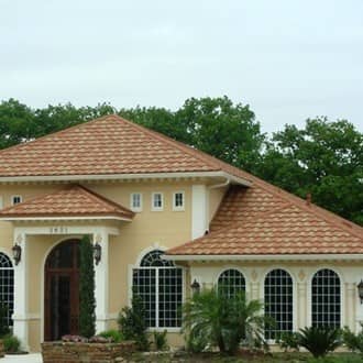 Купить Черепица Metrotile Mistral композитная Терракот-желтая по низкой цене