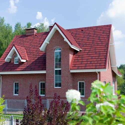 Купить Черепица Metrotile Metrobond композитная красно-черная по низкой цене