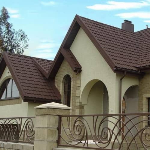 Купить Черепица Metrotile Metroroman композитная коричневая по низкой цене