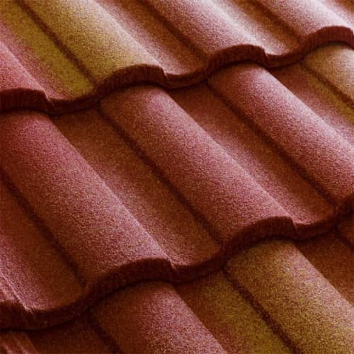 Купить Черепица Metrotile Metroroman композитная красно-желтая по низкой цене