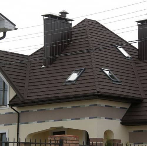 Купить Черепица Metrotile Metroshake II композитная Кофе по низкой цене