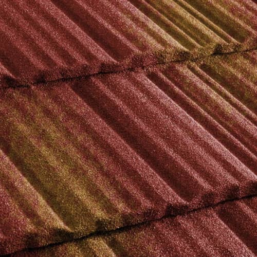 Купить Черепица Metrotile Metroshake II композитная красно-желтая по низкой цене