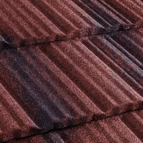 Купить Черепица Metrotile Metroshake II композитная красно-черная по низкой цене