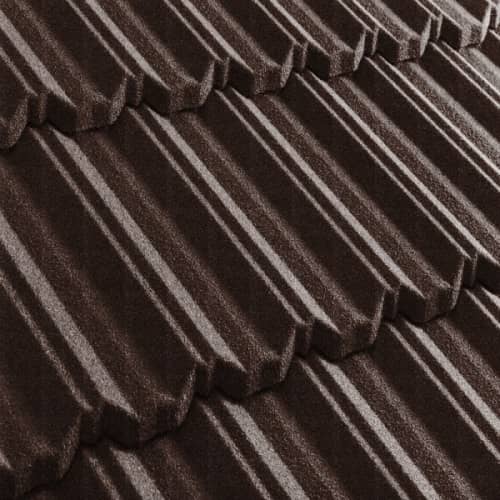 Купить Черепица Metrotile Metroclassic композитная коричневая по низкой цене