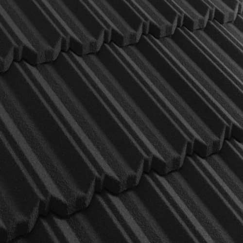 Купить Черепица Metrotile Metroclassic композитная черная по низкой цене