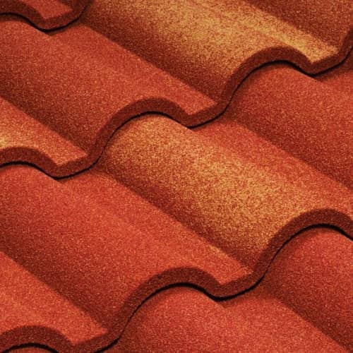 Купить Черепица Metrotile Romana композитная красно-желтая по низкой цене