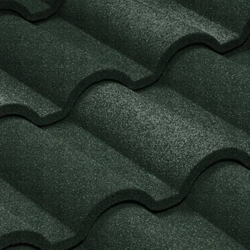 Купить Черепица Metrotile Romana композитная темно-зеленая по низкой цене