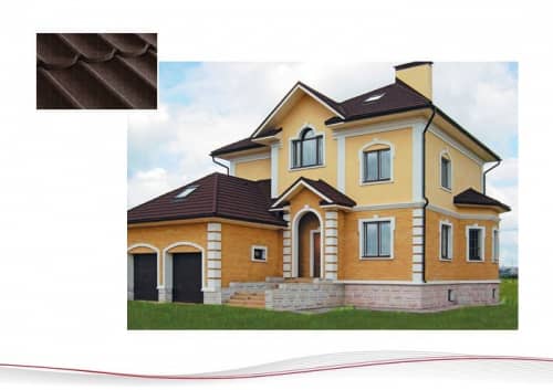 Купить Черепица Metrotile Mistral композитная коричневая по низкой цене