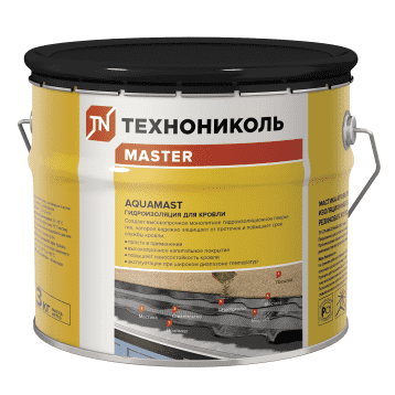 Купить Мастика Технониколь AquaMast битумно-резиновая, для кровли 3 кг по низкой цене