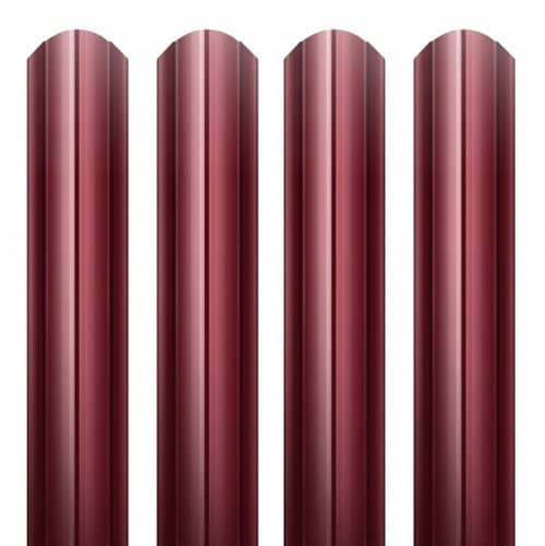 Купить Штакетник Grand Line Velur Ral 3005 круглый фигурный резка 0,5 мм по низкой цене
