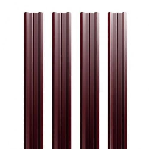 Купить Штакетник Grand Line Satin Ral 3005 М-образный резка 0,5 мм по низкой цене