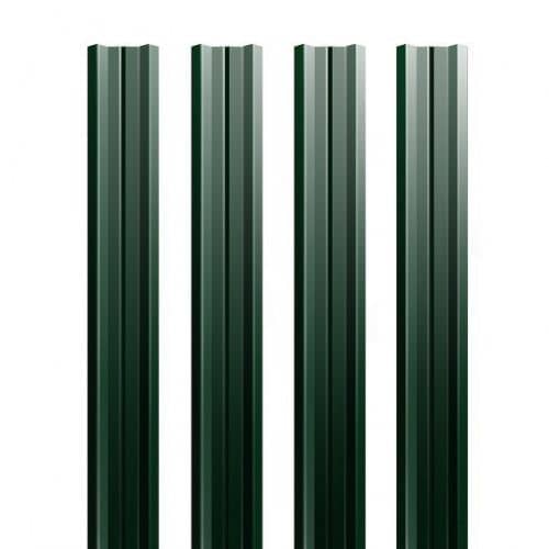 Купить Штакетник Grand Line РЕ двусторонний Ral 6005 М-образный резка 0,45 мм по низкой цене