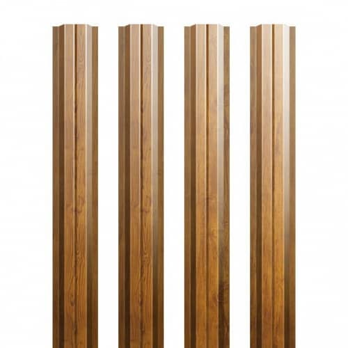 Купить Штакетник Grand Line Print Golden Dub П-образный резка 0,45 мм по низкой цене