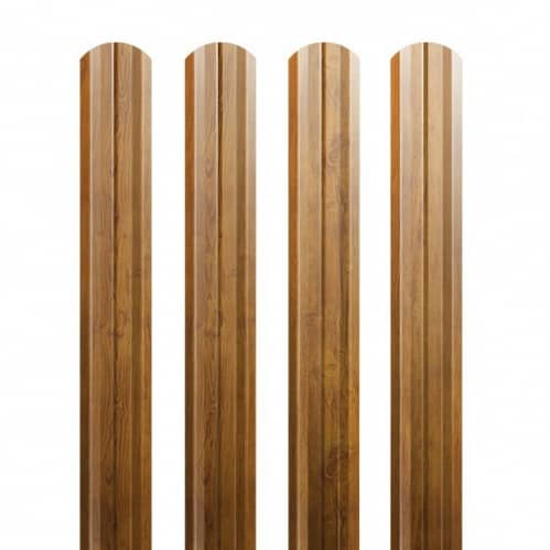 Купить Штакетник Grand Line Print Golden Dub М-образный фигурный резка 0,45 мм по низкой цене