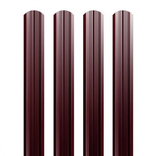 Купить Штакетник Grand Line Quarzit lite Ral 3005 М-образный фигурный резка 0,5 мм по низкой цене