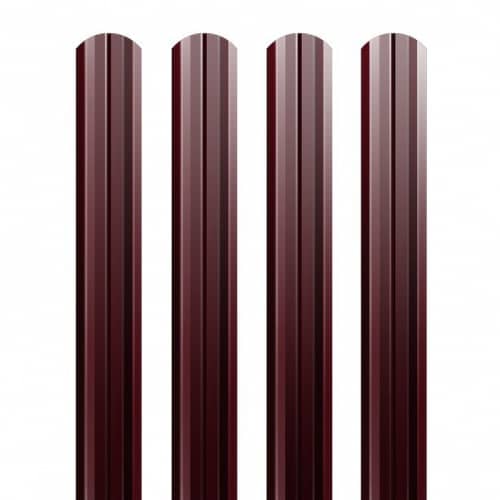 Купить Штакетник Grand Line РЕ Ral 3005 0,45 М-образный фигурный резка по низкой цене