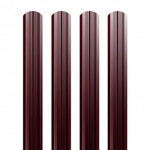 Купить Штакетник Grand Line РЕ Ral 3005 М-образный двусторонний 0,45 фигурный резка по низкой цене