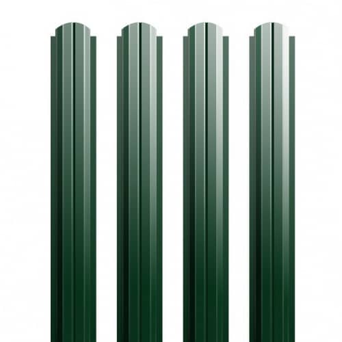 Купить Штакетник Grand Line Atlas Ral 6005 П-образный фигурный резка 0,5 мм по низкой цене