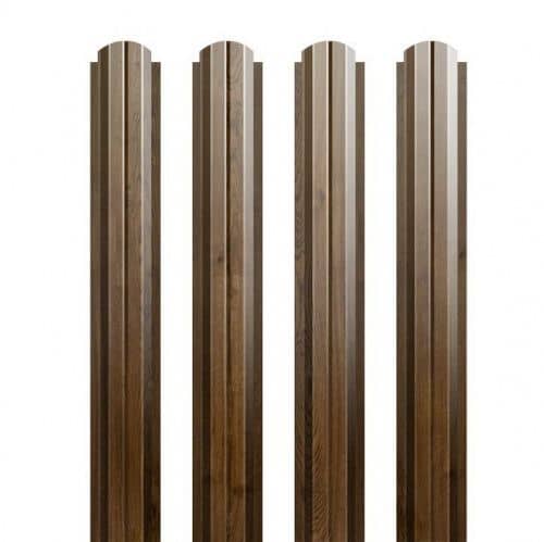 Купить Штакетник Grand Line Print Antique Dub П-образный двусторонний 0,45 мм фигурный резка по низкой цене