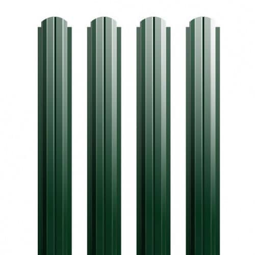 Купить Штакетник Grand Line РЕ Ral 6005 0,45 П-образный фигурный резка по низкой цене