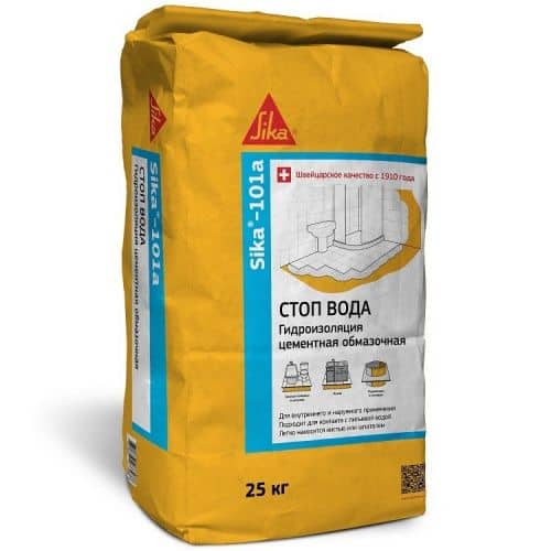 Купить Гидроизоляция Sika 101a обмазочная цементная 25 кг по низкой цене