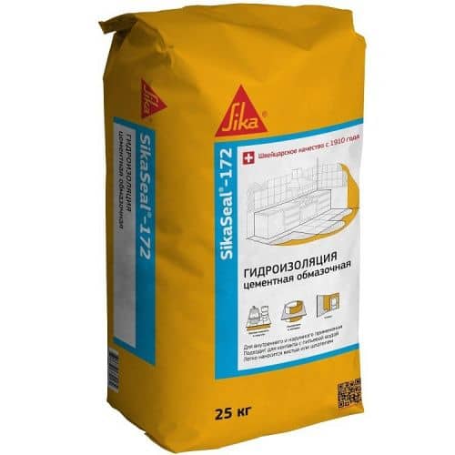 Купить Гидроизоляция SikaSeal 172 обмазочная цементная 25 кг по низкой цене