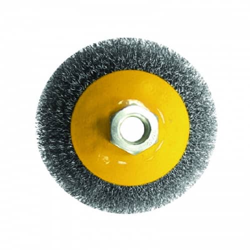 Купить Щетка-крацовка Biber М14 для УШМ, дисковая, 115 мм по низкой цене