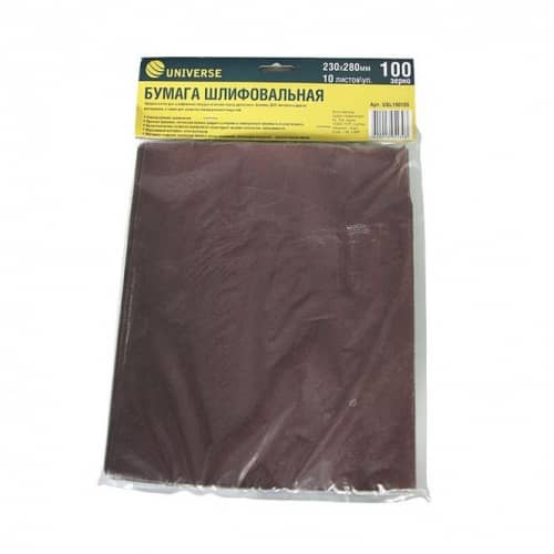 Купить Бумага Universe USL150100 шлифовальная P-100 230х280 мм по низкой цене