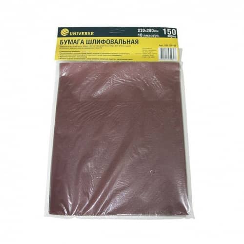 Купить Бумага Universe USL150150 шлифовальная P-150 230х280 мм по низкой цене