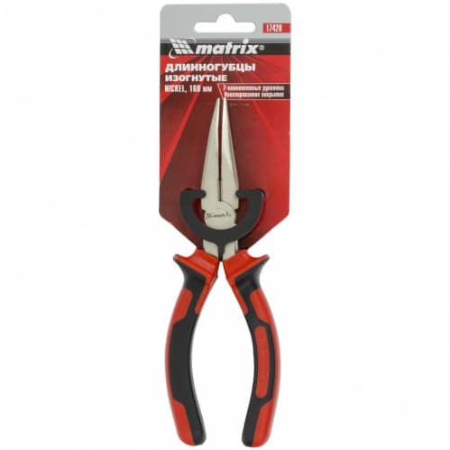 Купить Длинногубцы Matrix Nickel 17420 изогнутые 160 мм по низкой цене