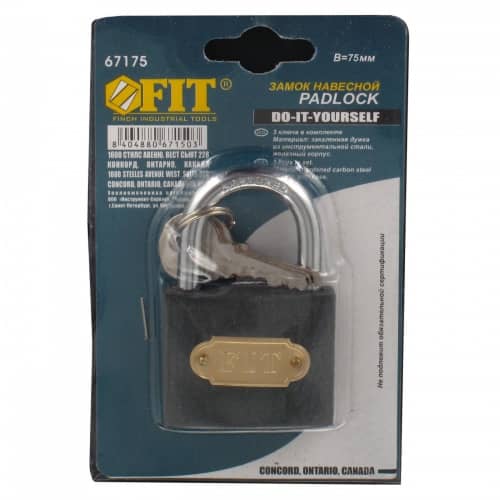 Купить Замок FIT 67175 навесной 75 мм по низкой цене