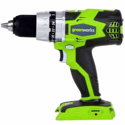 Купить Дрель-шуруповёрт Greenworks GD24DD аккумуляторная, бесщёточная, без аккумулятора и зарядного устройства по низкой цене